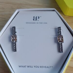 Bomb Party Gold and Silver Modern Bar Earrings